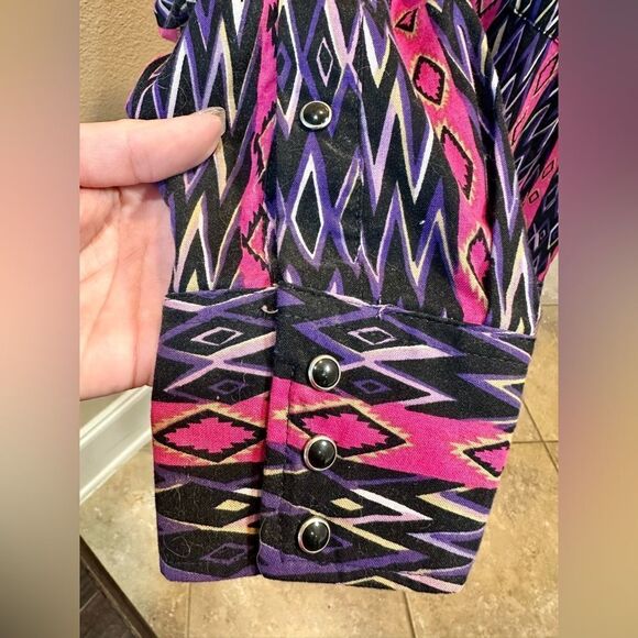 Panhandle Slim Pink and Blue Button Down Shirt - Picture 5 of 15